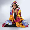 Pansy Pattern Print Design PS01 Hooded Blanket-JORJUNE.COM