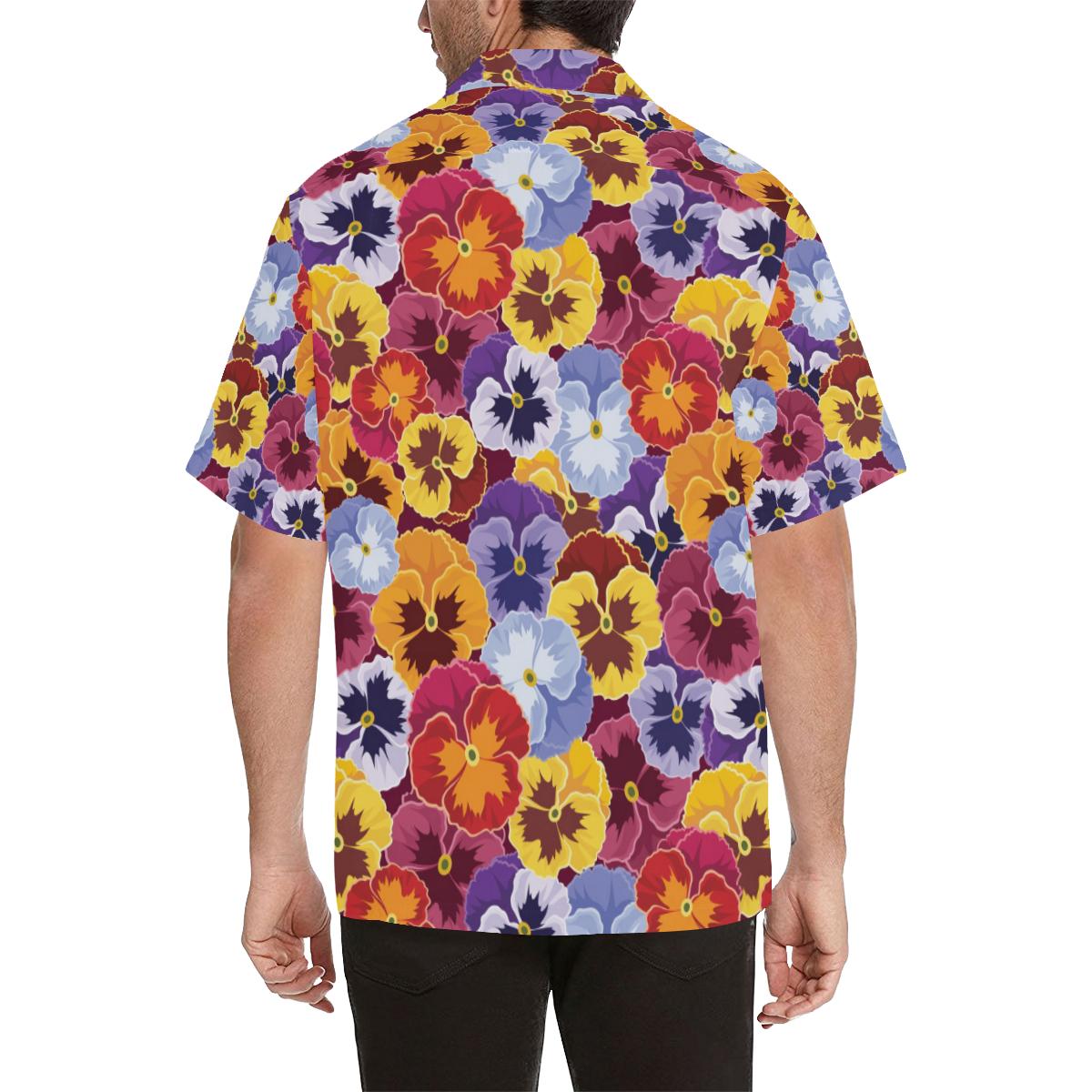 Pansy Pattern Print Design PS01 Men Hawaiian Shirt-JorJune