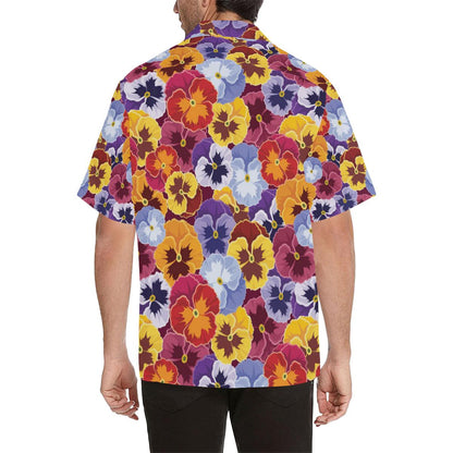 Pansy Pattern Print Design PS01 Men Hawaiian Shirt-JorJune