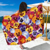 Pansy Pattern Print Design PS01 Sarong Pareo Wrap-JORJUNE.COM