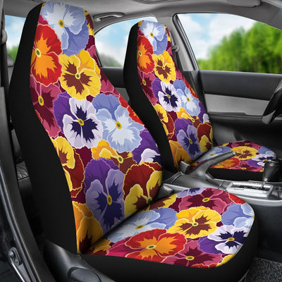 Pansy Pattern Print Design PS01 Universal Fit Car Seat Covers-JorJune