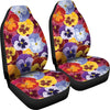 Pansy Pattern Print Design PS01 Universal Fit Car Seat Covers-JorJune