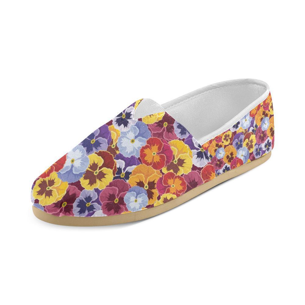 Pansy Pattern Print Design PS01 Women Casual Shoes-JorJune.com