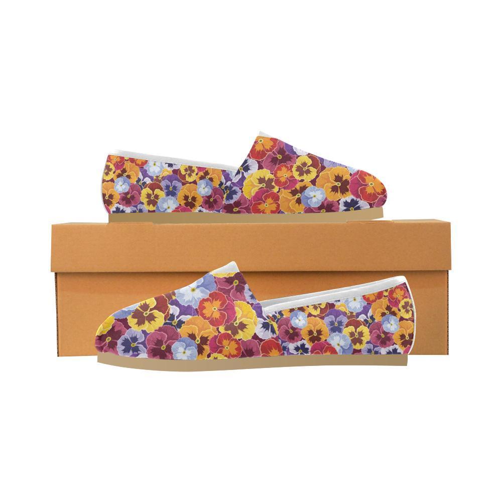 Pansy Pattern Print Design PS01 Women Casual Shoes-JorJune.com