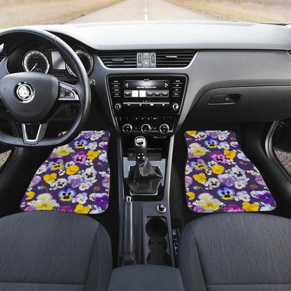 Pansy Pattern Print Design PS02 Car Floor Mats-JORJUNE.COM
