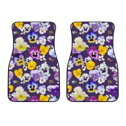 Pansy Pattern Print Design PS02 Car Floor Mats-JORJUNE.COM