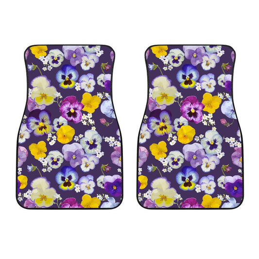 Pansy Pattern Print Design PS02 Car Floor Mats-JORJUNE.COM