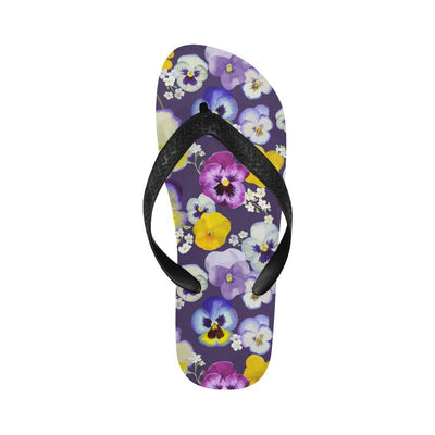 Pansy Pattern Print Design PS02 Flip Flops-JorJune