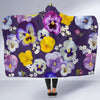 Pansy Pattern Print Design PS02 Hooded Blanket-JORJUNE.COM