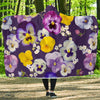 Pansy Pattern Print Design PS02 Hooded Blanket-JORJUNE.COM