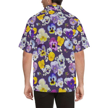 Pansy Pattern Print Design PS02 Men Hawaiian Shirt-JorJune