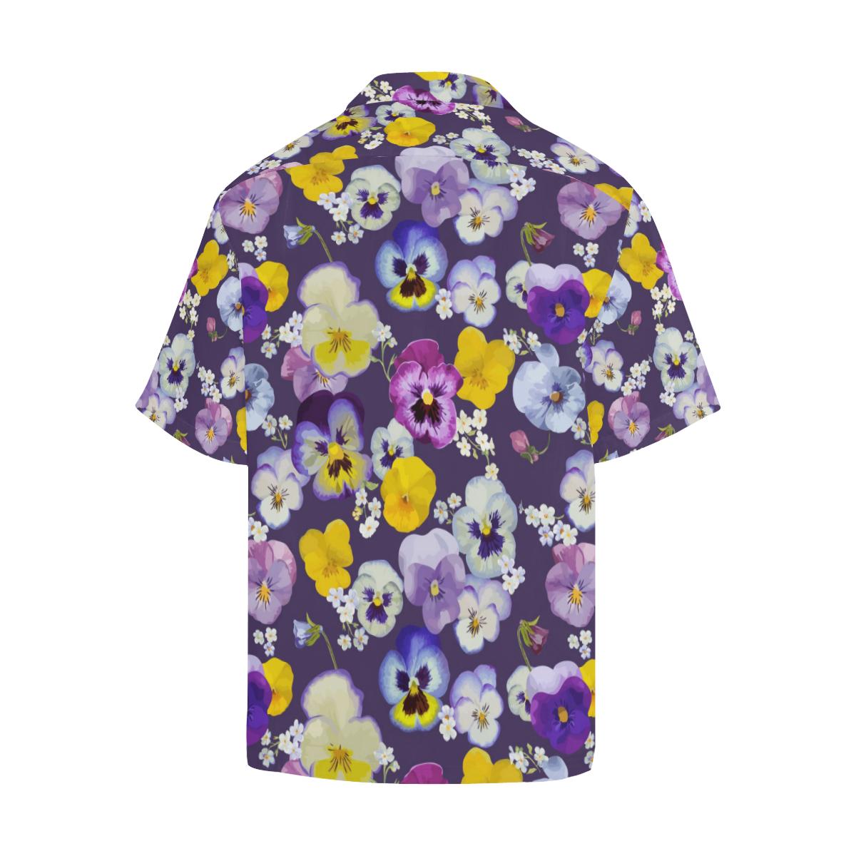 Pansy Pattern Print Design PS02 Men Hawaiian Shirt-JorJune