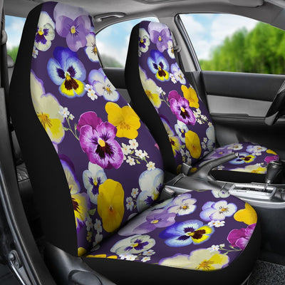 Pansy Pattern Print Design PS02 Universal Fit Car Seat Covers-JorJune