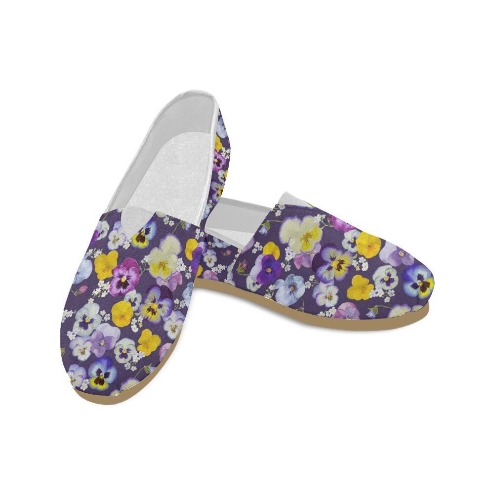 Pansy Pattern Print Design PS02 Women Casual Shoes-JorJune.com