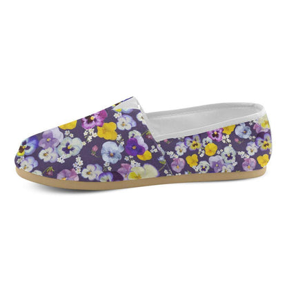 Pansy Pattern Print Design PS02 Women Casual Shoes-JorJune.com