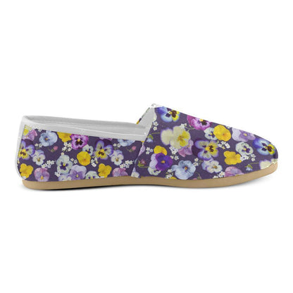 Pansy Pattern Print Design PS02 Women Casual Shoes-JorJune.com