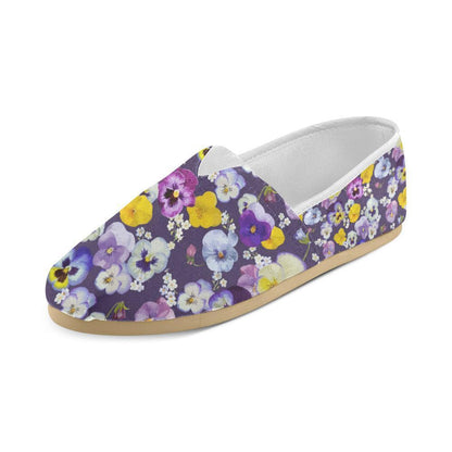 Pansy Pattern Print Design PS02 Women Casual Shoes-JorJune.com