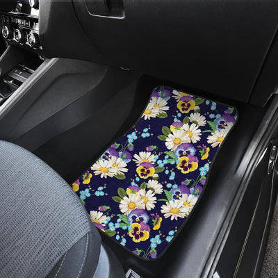 Pansy Pattern Print Design PS03 Car Floor Mats-JORJUNE.COM