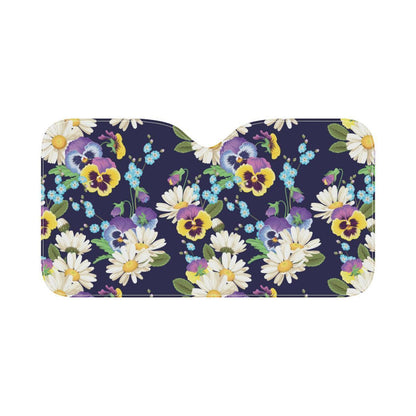 Pansy Pattern Print Design PS03 Car Sun Shade-JorJune