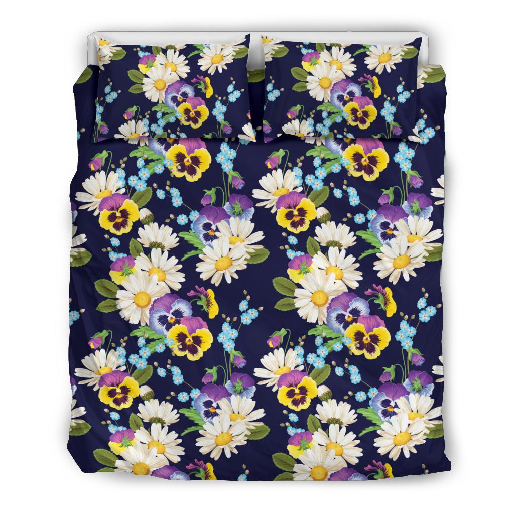 Pansy Pattern Print Design PS03 Duvet Cover Bedding Set-JORJUNE.COM