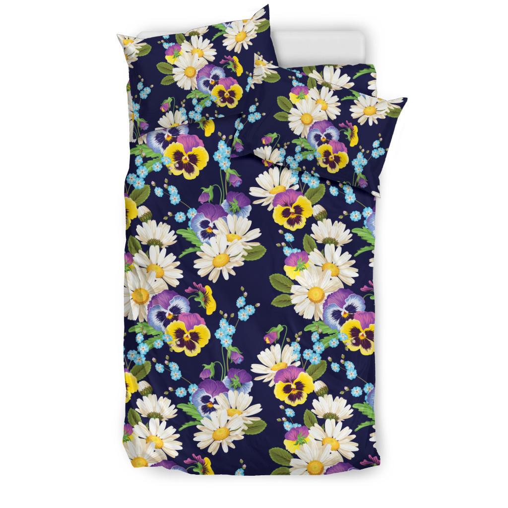 Pansy Pattern Print Design PS03 Duvet Cover Bedding Set-JORJUNE.COM