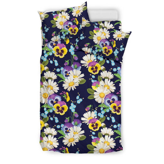 Pansy Pattern Print Design PS03 Duvet Cover Bedding Set-JORJUNE.COM