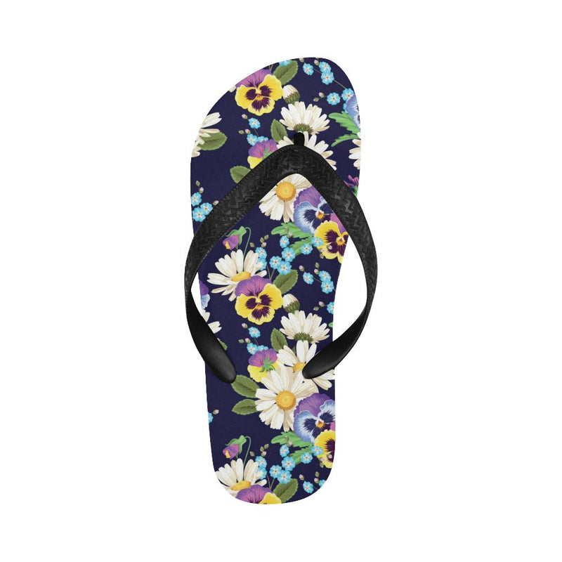 Pansy Pattern Print Design PS03 Flip Flops-JorJune