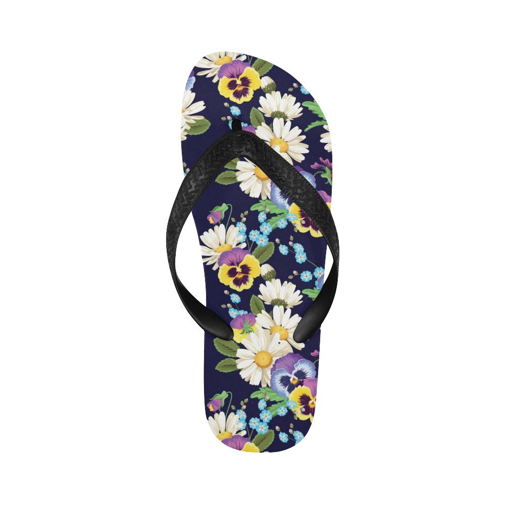 Pansy Pattern Print Design PS03 Flip Flops-JorJune