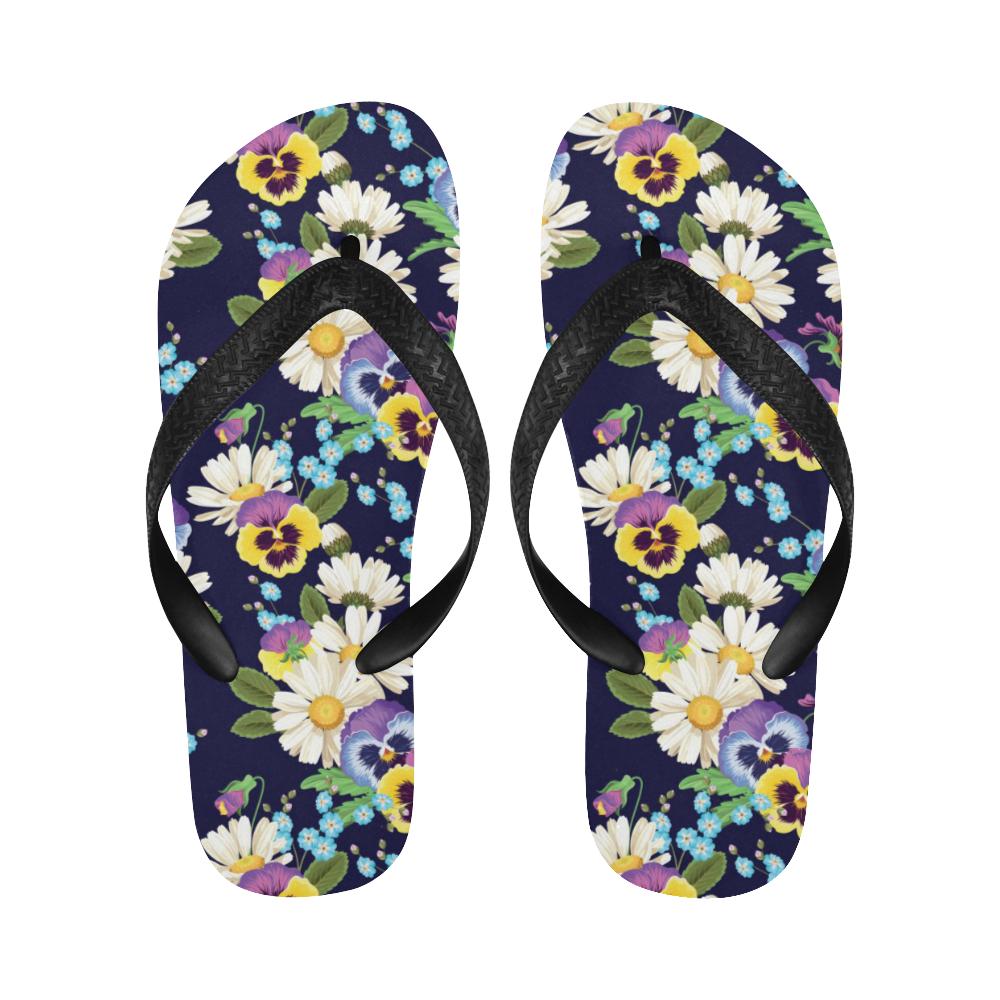 Pansy Pattern Print Design PS03 Flip Flops-JorJune