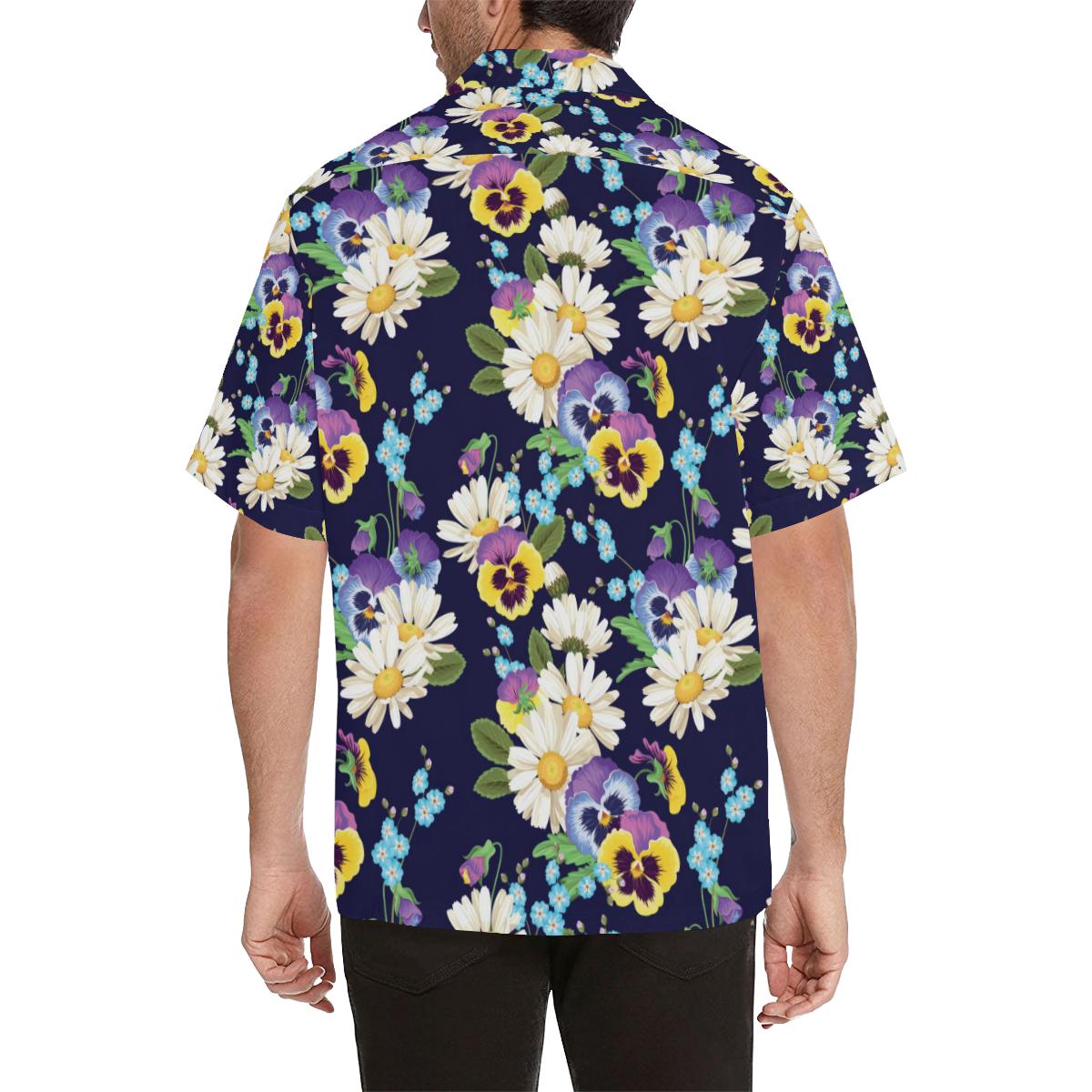 Pansy Pattern Print Design PS03 Men Hawaiian Shirt-JorJune