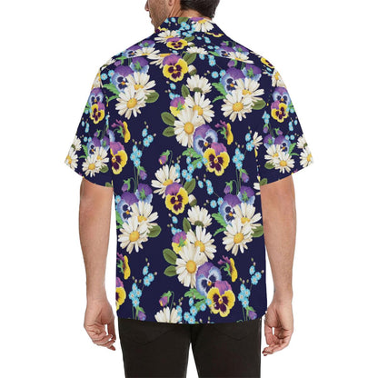 Pansy Pattern Print Design PS03 Men Hawaiian Shirt-JorJune