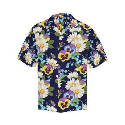 Pansy Pattern Print Design PS03 Men Hawaiian Shirt-JorJune