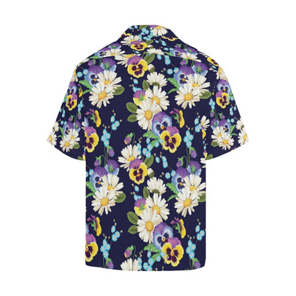 Pansy Pattern Print Design PS03 Men Hawaiian Shirt-JorJune