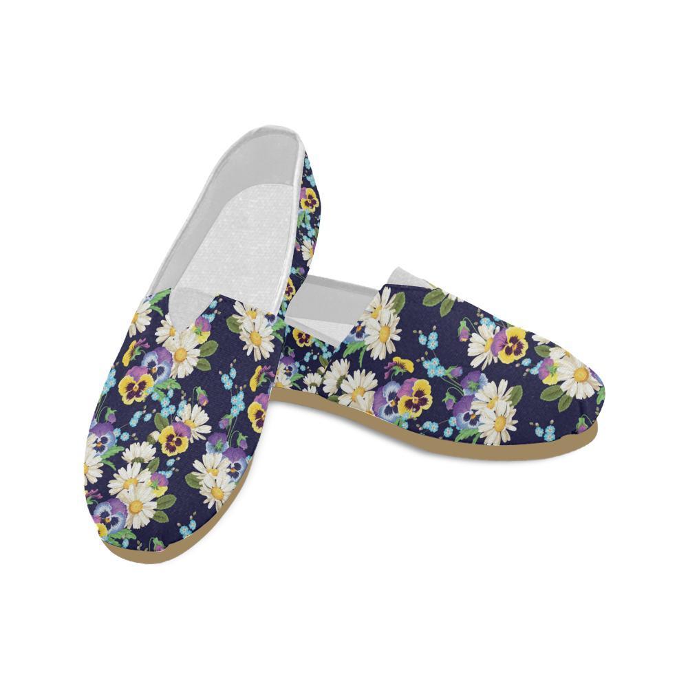 Pansy Pattern Print Design PS03 Women Casual Shoes-JorJune.com