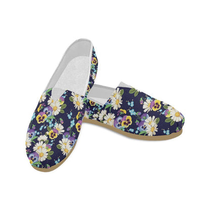 Pansy Pattern Print Design PS03 Women Casual Shoes-JorJune.com