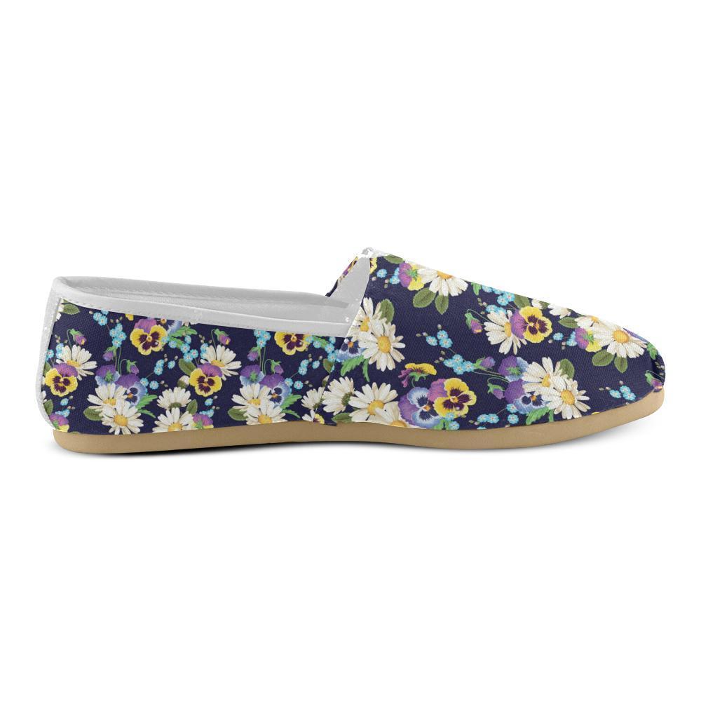 Pansy Pattern Print Design PS03 Women Casual Shoes-JorJune.com