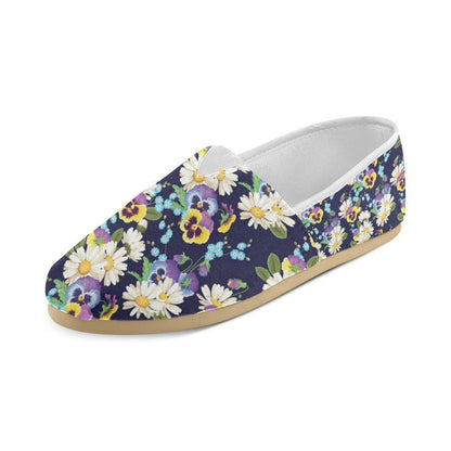 Pansy Pattern Print Design PS03 Women Casual Shoes-JorJune.com
