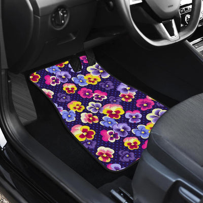 Pansy Pattern Print Design PS04 Car Floor Mats-JORJUNE.COM