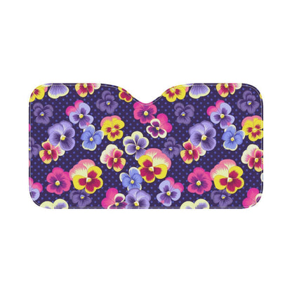 Pansy Pattern Print Design PS04 Car Sun Shade-JorJune