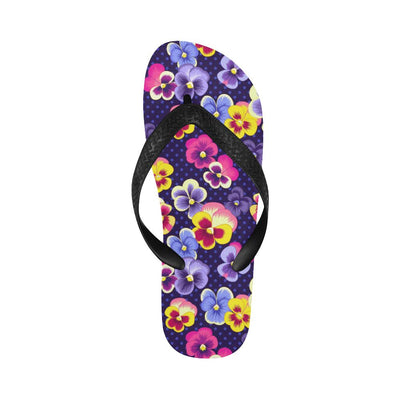 Pansy Pattern Print Design PS04 Flip Flops-JorJune