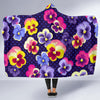 Pansy Pattern Print Design PS04 Hooded Blanket-JORJUNE.COM