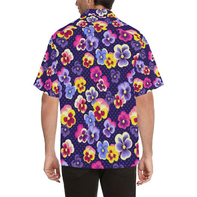 Pansy Pattern Print Design PS04 Men Hawaiian Shirt-JorJune