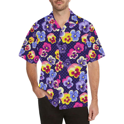 Pansy Pattern Print Design PS04 Men Hawaiian Shirt-JorJune