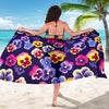 Pansy Pattern Print Design PS04 Sarong Pareo Wrap-JORJUNE.COM