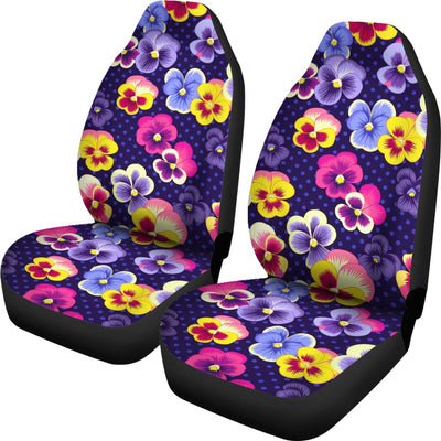 Pansy Pattern Print Design PS04 Universal Fit Car Seat Covers-JorJune