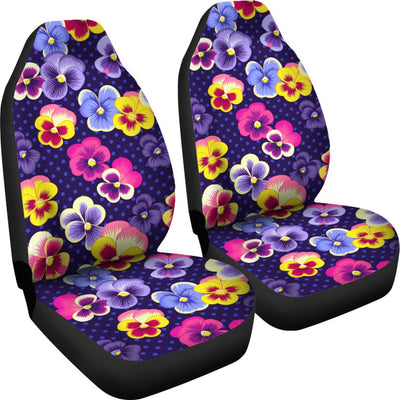 Pansy Pattern Print Design PS04 Universal Fit Car Seat Covers-JorJune