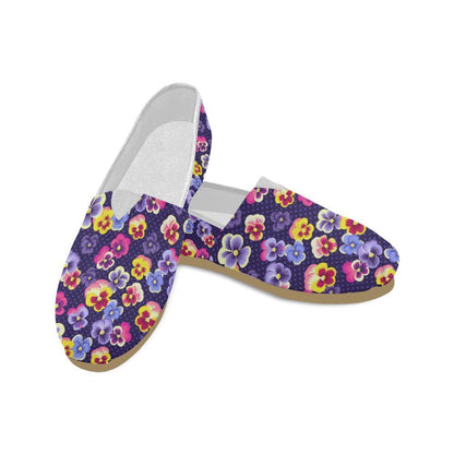Pansy Pattern Print Design PS04 Women Casual Shoes-JorJune.com
