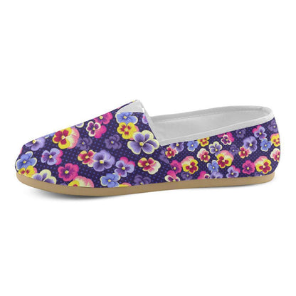 Pansy Pattern Print Design PS04 Women Casual Shoes-JorJune.com