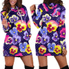 Pansy Pattern Print Design PS04 Women Hoodie Dress