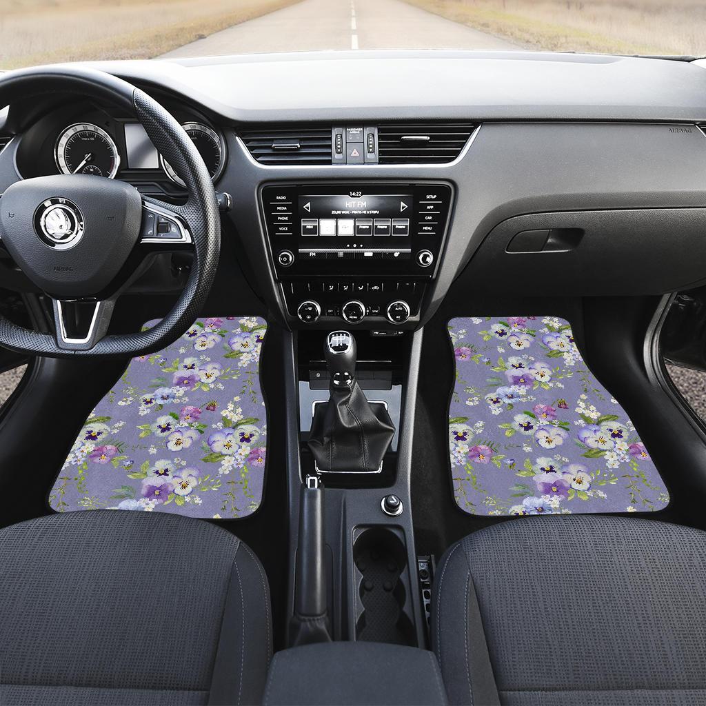 Pansy Pattern Print Design PS05 Car Floor Mats-JORJUNE.COM